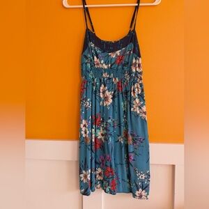 Xhilaration Teal Floral Dress